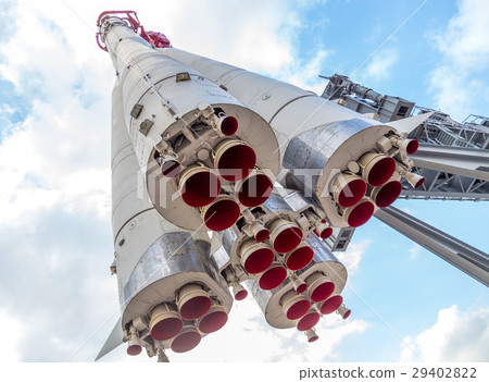 Monument of russian space rocket Vostok one 29402822