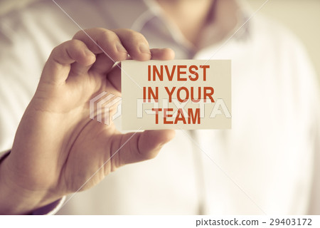 INVEST IN YOUR TEAM message card INVEST IN YOUR TEAM message card 29403172