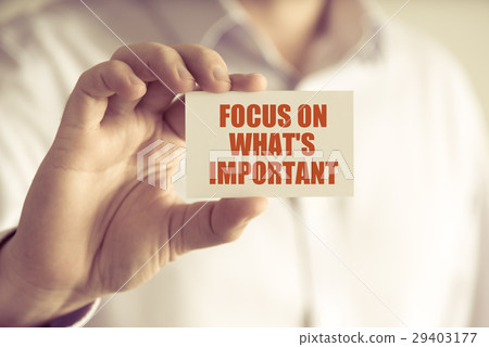 FOCUS ON WHATS IMPORTANT message card FOCUS ON WHATS IMPORTANT message card 29403177