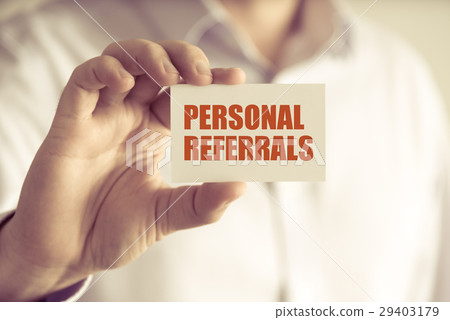 PERSONAL REFERRALS message card PERSONAL REFERRALS message card 29403179