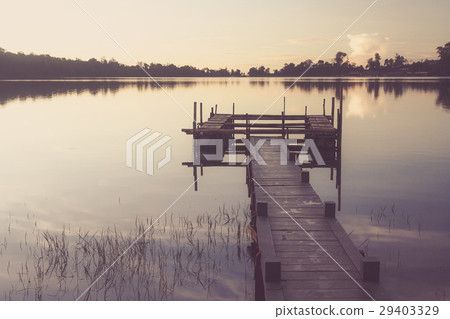 Morning at the Bali lake 29403329