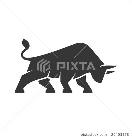 Bull Logo. Business Icon on a White Background 29403378