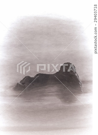 Large rock at the shore 29403718