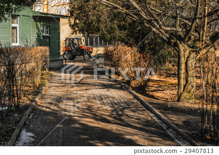 Saint Petersburg, Russia, 03/15/2017 Tractor mini Saint Petersburg, Russia, 03/15/2017 Tractor mini 29407813