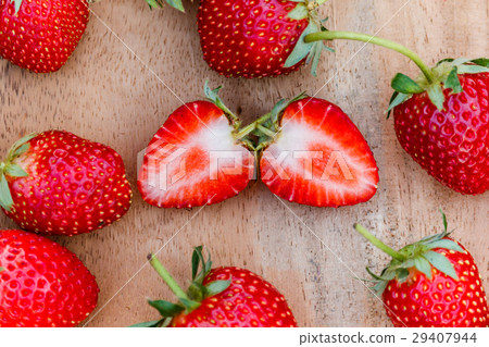 red close up strawberries with selective focus red close up strawberries with selective focus 29407944