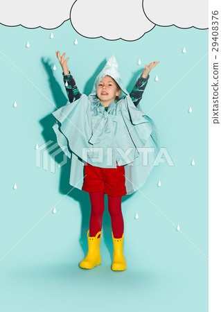 Little girl posing in fashion style wearing autumn Little girl posing in fashion style wearing autumn 29408376