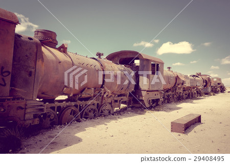 Train cemetery in Uyuni, Bolivia Train cemetery in Uyuni, Bolivia 29408495
