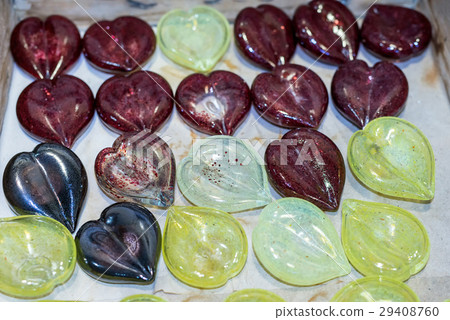 Brown women high-heeled shoes on white background 29408760