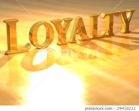 3D Loyality Gold text 29410212