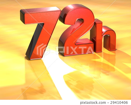 Word 72h on yellow background Word 72h on yellow background 29410406