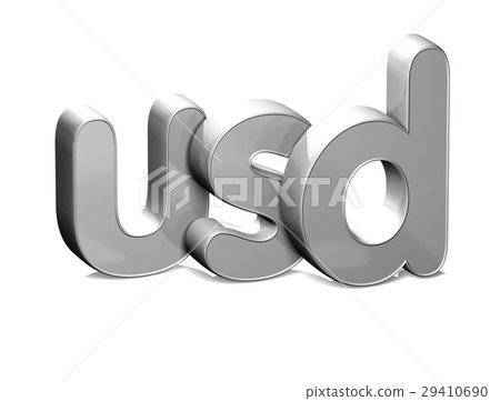 3D Currency USD over white background. 3D Currency USD over white background. 29410690