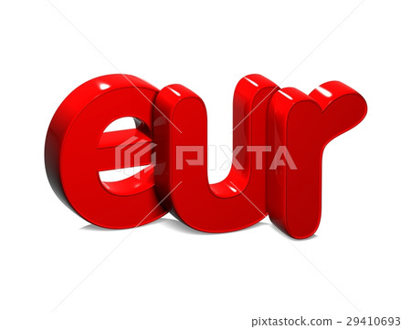 3D Currency EUR over white background. 3D Currency EUR over white background. 29410693