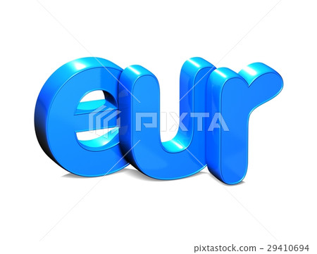 3D Currency EUR over white background. 29410694
