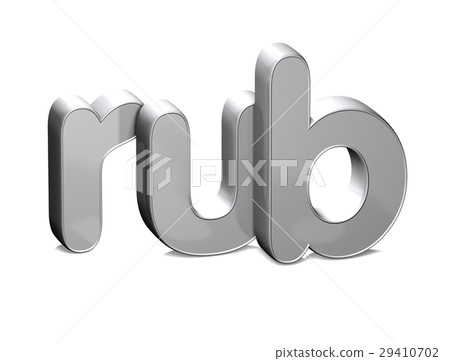 3D Currency RUB over white background. 3D Currency RUB over white background. 29410702