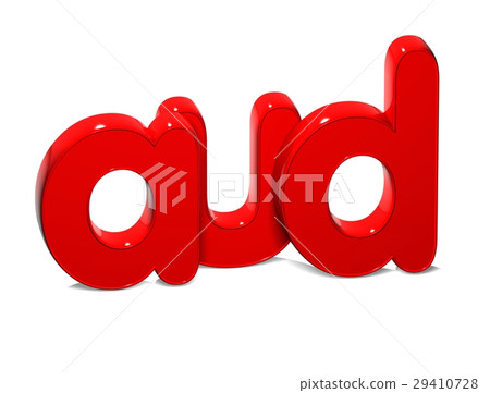 3D Currency AUD over white background. 29410728