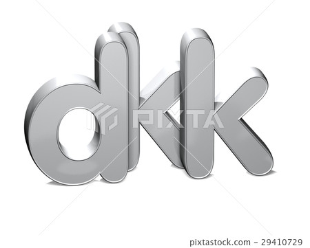 3D Currency DKK over white background. 3D Currency DKK over white background. 29410729