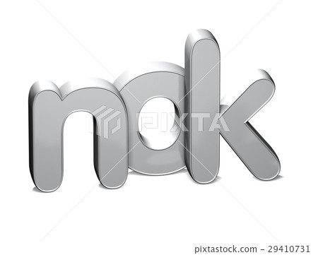 3D Currency NOK over white background. 29410731