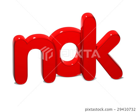 3D Currency NOK over white background. 29410732