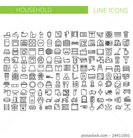 Household appliances line icons set. Vector Household appliances line icons set. Vector 29411001