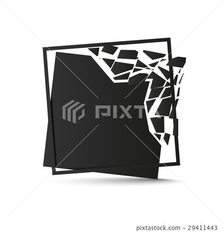 Shattered black square background 29411443