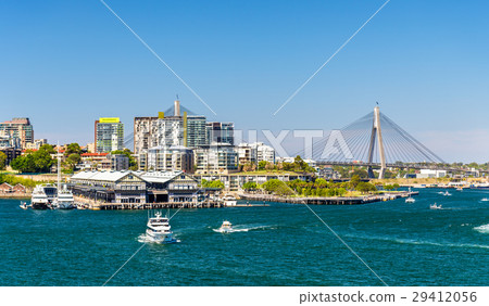 View of Pyrmont district and the Anzac Bridge in 29412056