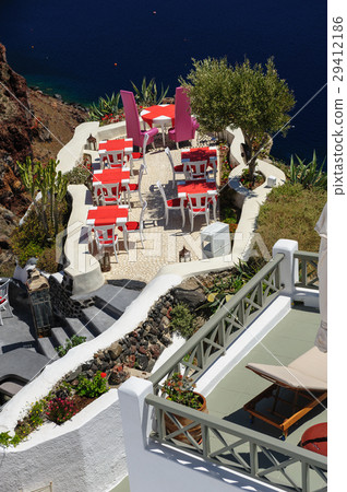 Oia luxury outdoor cafe Oia luxury outdoor cafe 29412186