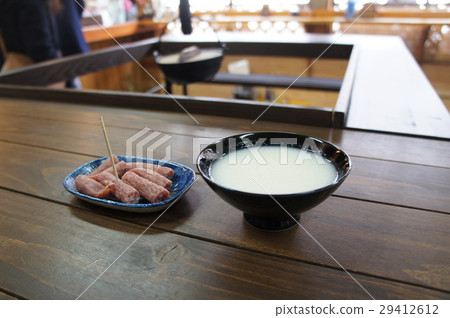 Drink a little with a sake cup 29412612