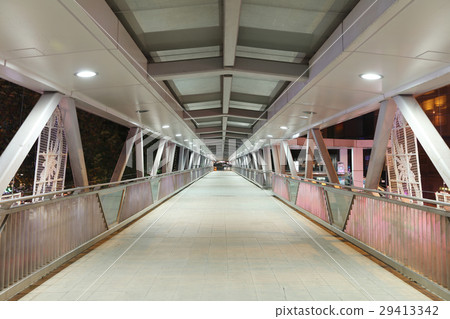 view on footbridge of modern urban city 29413342