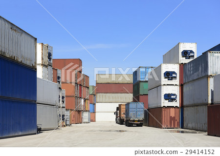 The container stack at ship yard The container stack at ship yard 29414152