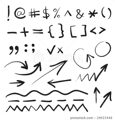 Hand written marker pen vector signs 29415448