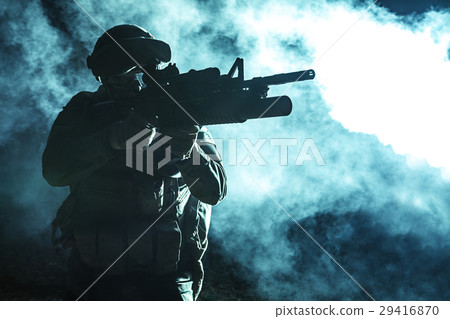 Black silhouette of soldier 29416870