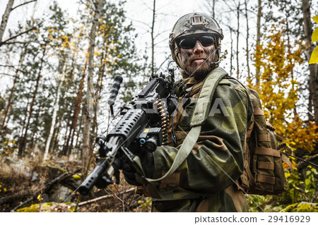 norwegian soldier in the forest 29416929