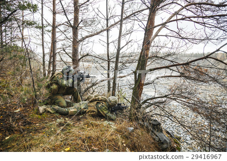 norwegian soldiers in the forest 29416967