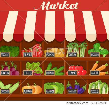 Local vegetable stall. Local vegetable stall. 29417501