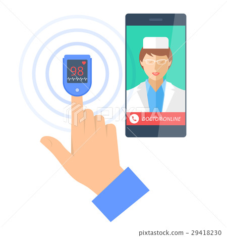 Mobile phone with doctor online and pulsometer 29418230