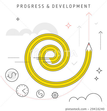 Progress and Development - Stock Illustration [29418240] - PIXTA
