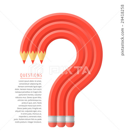Pencils question mark 29418258