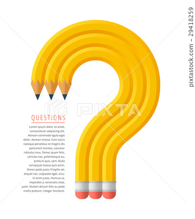 Pencils question mark 29418259