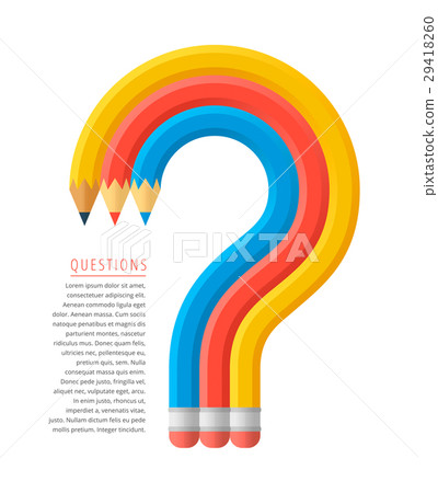 Pencils question mark 29418260