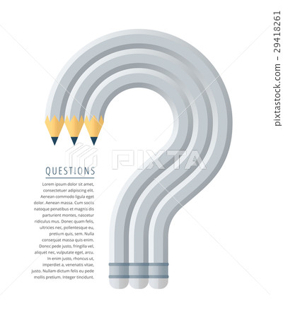 Pencils question mark 29418261