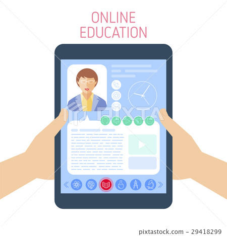 School and online education concept vector flat  29418299