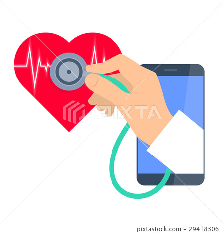 Heart pulse examination by phone. Telemedicine 29418306