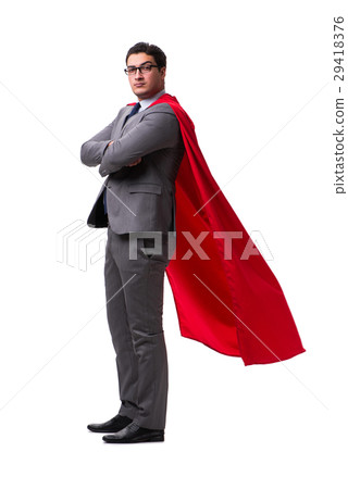 Super hero businessman isolated on white Super hero businessman isolated on white 29418376