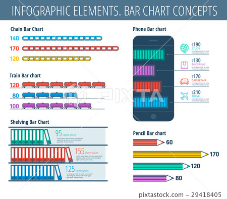 Bar chart infographic elements. Bar chart infographic elements. 29418405
