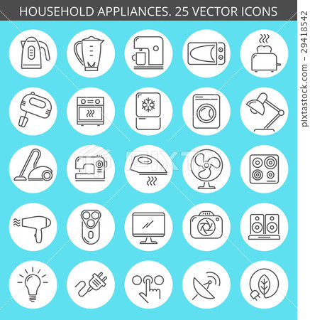 Household appliances icon set Household appliances icon set 29418542