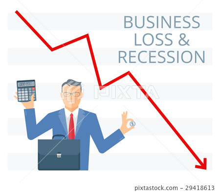 Business loss and recession flat vector Business loss and recession flat vector 29418613