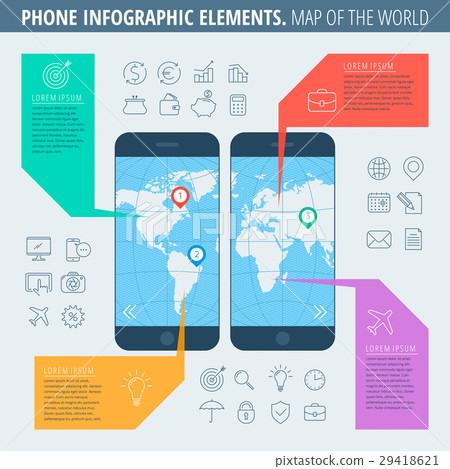 Phone map of the world 29418621