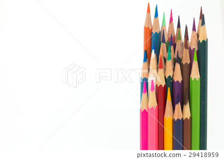 Wooden pencil on white Wooden pencil on white 29418959
