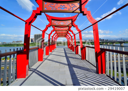 橋,藍色,天空,雲,城市 29419007