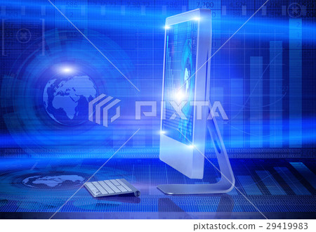 Computer screen in business concept 29419983